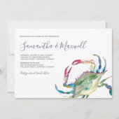 Elegante Kustbruiloft uitnodiging (Voorkant)