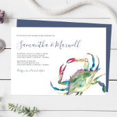 Elegante Kustbruiloft uitnodiging