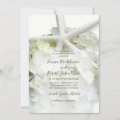 Elegante Kustbruiloft Witte Bloem Starvis Kaart (Voorkant)