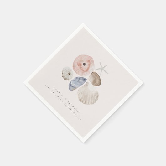 Elegante Kuststrand Bruiloft Cocktail servetten (Hoek)