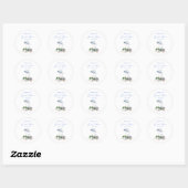 Elegante Kuststrand Picknick Bruidsdiner Ronde Sticker (Vel)