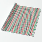 Elegante Kwanzaa Kleuren Gestreept Cadeaupapier (Uitgerold)