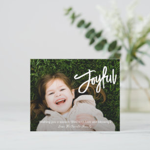 Elegante Kwast Schrift Vrolijke Budget Kerstkaart
