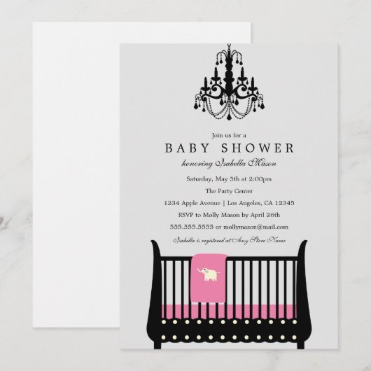 Elegante kwekerij - Kies achtergrondkleur Kaart (Voorkant / Achterkant)