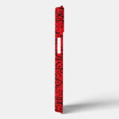 Elegante La Catrina Skull Art – Zwart, Wit & Rood Case-Mate iPhone Case (Achterkant / Rechts)