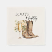 Elegante laarzen en bubbelig papieren servet (Voorkant)