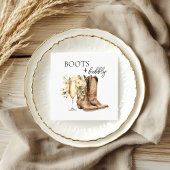 Elegante laarzen en bubbelig papieren servet