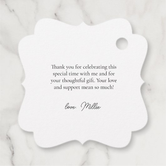 Elegante laarzen en bubbelig Vrijgezellenfeest Bedankjes Labels (Achterkant)