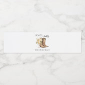 Elegante laarzen en bubbelig Vrijgezellenfeest Waterfles Etiket (Enkel label)