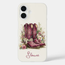 Elegante laarzen met gebloemde monogram