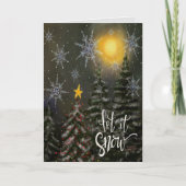 Elegante Laat het Sneeuwen Mooie Kerst Inspiratie Kaart (Voorkant)