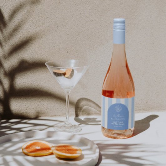 Elegante laatste toast bruidsfeest cadeau sparkling wijnetiket