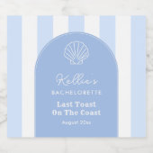 Elegante laatste toast bruidsfeest cadeau sparkling wijnetiket (Enkel label)