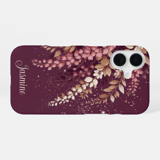 Elegante Laburnum Cascade iPhone 16 Hoesje (Achterkant horizontaal)