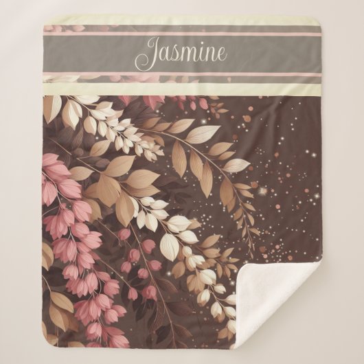 Elegante Laburnum Cascade Sherpa Deken (Voorkant)