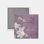 Elegante Lace Lovers Save the Date Magnet (Voorkant / Achterkant)