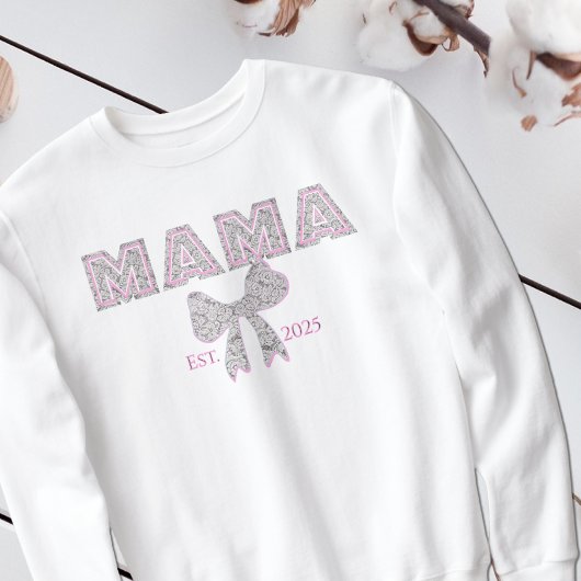 Elegante Lace "MAMA" met Bow MOM Trui