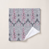 Elegante Lace Roze Bloemen Shabby Chic Bad Handdoek (Wasdoekje)
