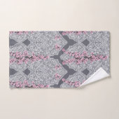 Elegante Lace Roze Bloemen Shabby Chic Bad Handdoek (Handdoek)