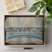  Elegante Lady Art Nouveau Gold Ephemera Tissuepapier (Geschenk)