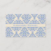 Elegante Lady Designer's Blue & Cream Visitekaartje (Achterkant)