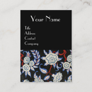 ELEGANTE LADY/FLORAAL DRESS MET ZWARTE WITTE STROM VISITEKAARTJE