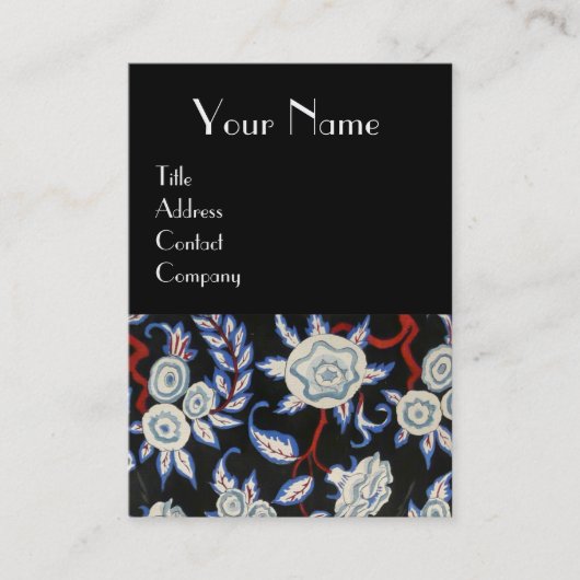 ELEGANTE LADY/FLORAAL DRESS MET ZWARTE WITTE STROM VISITEKAARTJE (Voorkant)
