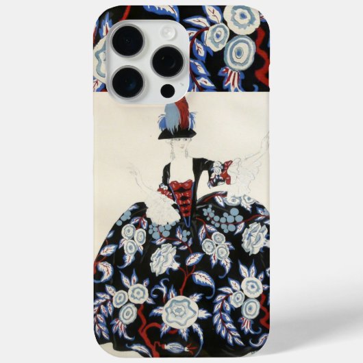 ELEGANTE LADY FLORAL DRESS MET ZWARTE WITTE STROME Case-Mate iPhone CASE (Achterkant)