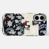 ELEGANTE LADY FLORAL DRESS MET ZWARTE WITTE STROME Case-Mate iPhone CASE (Achterkant (horizontaal))