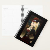 Elegante Lady Steampunk Victoriaanse Rode Klokwerk Planner (Display)