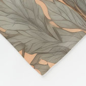 Elegante Lama en Daisy bloemen op perzik Fleece Deken (Hoek)