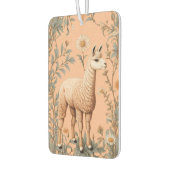 Elegante Lama en Daisy bloemen op perzik Luchtverfrisser (Links)