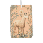 Elegante Lama en Daisy bloemen op perzik Luchtverfrisser (Achterkant)