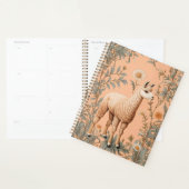 Elegante Lama en Daisy bloemen op perzik Planner (Display)