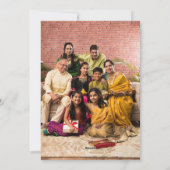 Elegante Lamp Diya met Foto Diwali Kaart (Achterkant)