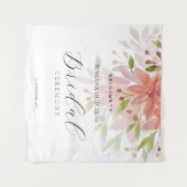 Elegante landelijke bloem waterverf handgeschilder wandkleed (Voorkant (horizontaal))