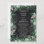 Elegante landelijke bloemenrand uitnodiging (Voorkant)