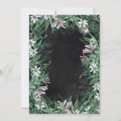 Elegante landelijke bloemenrand uitnodiging (Achterkant)