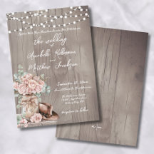 Elegante Landelijke Houten Rozen Landelijke Trouwd