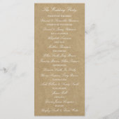 Elegante landelijke kraft trouwprogramma sjabloon (Achterkant)