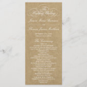 Elegante landelijke kraft trouwprogramma sjabloon (Voorkant)