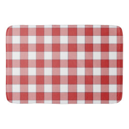 Elegante landelijke picknick wit rood geruit badmat