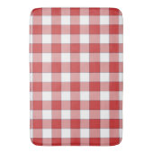 Elegante landelijke picknick wit rood geruit badmat (Voorkant Verticaal)