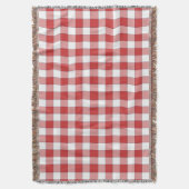 Elegante landelijke picknick wit rood geruit deken (Voorkant Verticaal)
