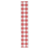 Elegante landelijke picknick wit rood geruit lange tafelloper (Voorkant)