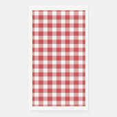 Elegante landelijke picknick wit rood geruit servet (Voorkant)