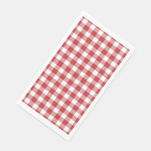 Elegante landelijke picknick wit rood geruit servet (Hoek)