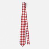 Elegante landelijke picknick wit rood geruit stropdas (Voorkant)