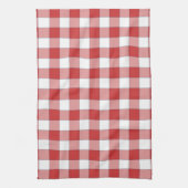 Elegante landelijke picknick wit rood geruit theedoek (Verticaal)