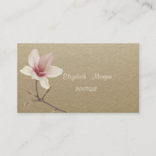 Elegante Landelijke stijl, Kraft, Magnolia Visitekaartje